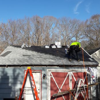 Stateside Exteriors - NEW SHINGLE ROOF GARAGE ERMA, NJ DURING - Roofing Near Me Stateside Exteriors - NEW SHINGLE ROOF GARAGE ERMA, NJ DURING - Roofing Near Me