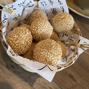 Busy Noodle - Sesame balls. Steaming hot from the fryer! They were delicious - Chinese Near Me - Katy, Texas Busy Noodle - Sesame balls. Steaming hot from the fryer! They were delicious - Chinese Near Me - Katy, Texas