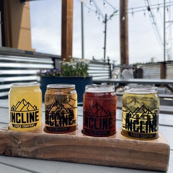 Incline Cider House - 1: hazy honeycrisp 2: compass rose 3: marionberry 4: grapefruit - Cideries Near Me - Tacoma, Washington Incline Cider House - 1: hazy honeycrisp 2: compass rose 3: marionberry 4: grapefruit - Cideries Near Me - Tacoma, Washington