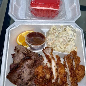 Aloha Kitchen - Mix Plate #2 $13.45 + Guava Cake $4.99 - Hawaiian Near Me - Mesa, Arizona Aloha Kitchen - Mix Plate #2 $13.45 + Guava Cake $4.99 - Hawaiian Near Me - Mesa, Arizona