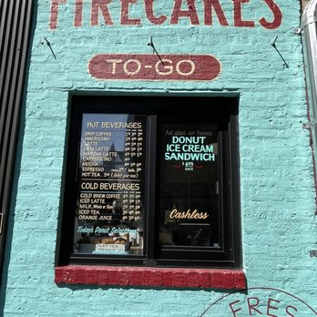 Firecakes Donuts - There's a to-go window for those who have pets with them. Otherwise you can order inside - Bakeries Near Me - Chicago, Illinois Firecakes Donuts - There's a to-go window for those who have pets with them. Otherwise you can order inside - Bakeries Near Me - Chicago, Illinois