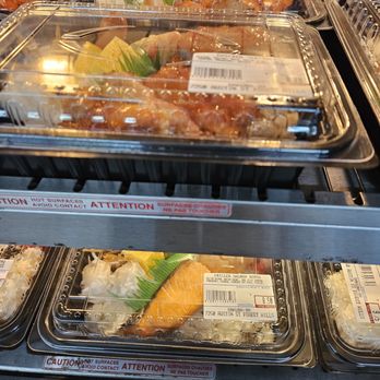 Sakura Ya - trays of food in a display case - Grocery Near Me - Forest Hills, New York