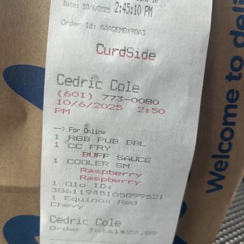 Culver's - Receipt - Fast Food Near Me - Homewood, Illinois
