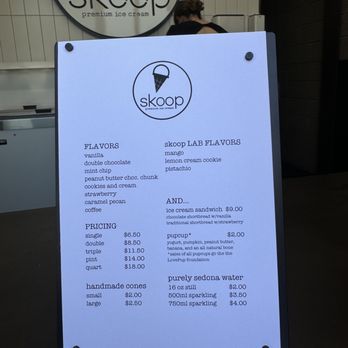 Skoop Premium Ice Cream - Menu - Ice Cream & Frozen Yogurt Near Me - Scottsdale, Arizona Skoop Premium Ice Cream - Menu - Ice Cream & Frozen Yogurt Near Me - Scottsdale, Arizona