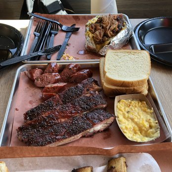Killen's Barbecue - Tender pork ribs and filling pulled pork baked potato - Barbeque Near Me - Pearland, Texas Killen's Barbecue - Tender pork ribs and filling pulled pork baked potato - Barbeque Near Me - Pearland, Texas