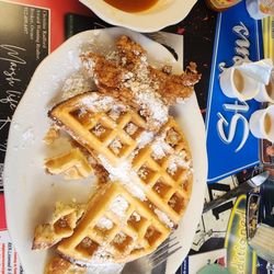 Steffens Restaurant - Chicken and waffles.