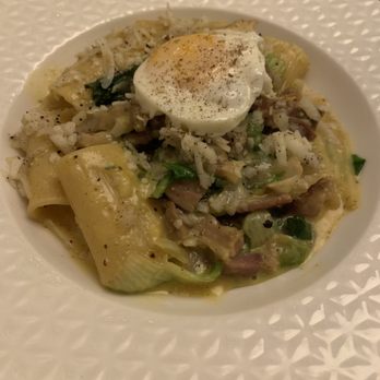 Sfoglina Van Ness - Mancini Paccheri Carbonara Style - Italian Near Me - Washington, DC, District of Columbia Sfoglina Van Ness - Mancini Paccheri Carbonara Style - Italian Near Me - Washington, DC, District of Columbia