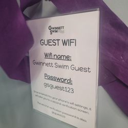 Gwinnett Swim - Wifi info for guests