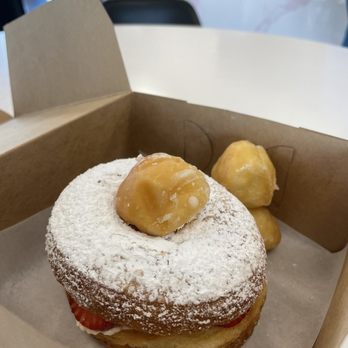 DF Donuts - Strawberry and cream filled cronut - Donuts Near Me - Stockton, California DF Donuts - Strawberry and cream filled cronut - Donuts Near Me - Stockton, California