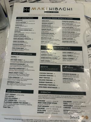 Menu photo 1 Maki Hibachi Orlando, FL Menu photo 1 Maki Hibachi Orlando, FL