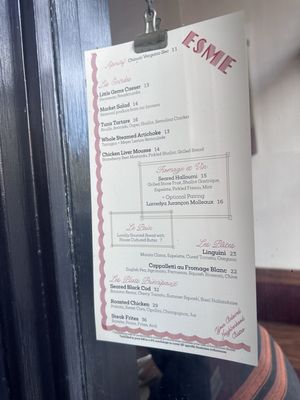 Menu photo 1 Esme San Francisco, CA Menu photo 1 Esme San Francisco, CA