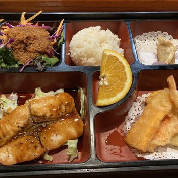 Ozeki Sushi - Salmon Teriyaki Steamed Rice Shrimp Tempura - Japanese Near Me - Chino, California Ozeki Sushi - Salmon Teriyaki Steamed Rice Shrimp Tempura - Japanese Near Me - Chino, California