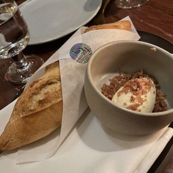 Le Coq - Baguettes with chicken skin butter - French Near Me - La Jolla, California