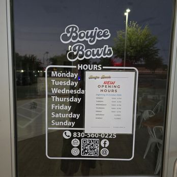 Boujee Bowls - New, revised, expanded operating hours. - Acai Bowls Near Me - Schertz, Texas