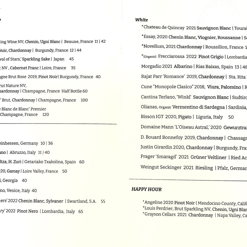 Boucherie - Wine List - Barbeque Near Me - New Orleans, Louisiana