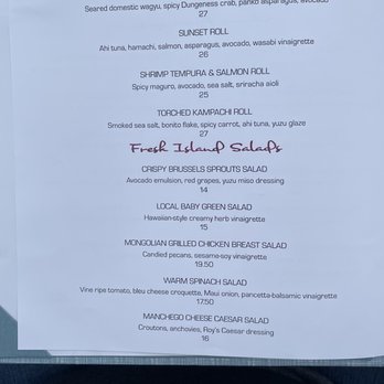 Roy's at Pebble Beach - Sushi Menu - Asian Fusion Near Me - Pebble Beach, California Roy's at Pebble Beach - Sushi Menu - Asian Fusion Near Me - Pebble Beach, California