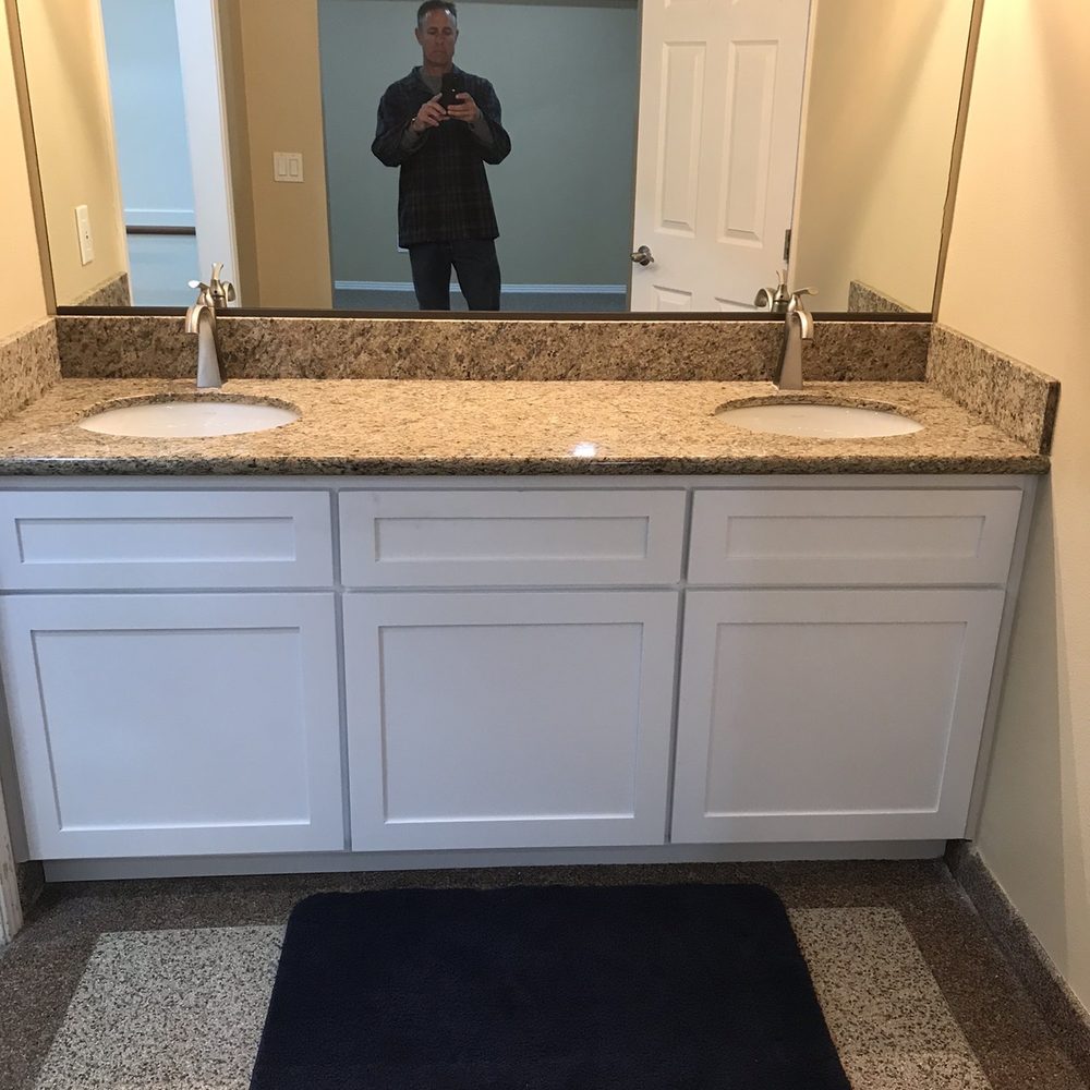 Trust RH Construction - New dual sink vanity and counter top - General Contractors Near Me - Fresno, California Trust RH Construction - New dual sink vanity and counter top - General Contractors Near Me - Fresno, California