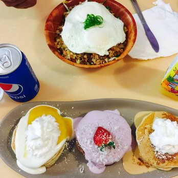 My Cafe - Fried rice topped w/ 2 eggs & Flight of Pancakes!! DELISH! - Breakfast & Brunch Near Me - Kapolei, Hawaii My Cafe - Fried rice topped w/ 2 eggs & Flight of Pancakes!! DELISH! - Breakfast & Brunch Near Me - Kapolei, Hawaii