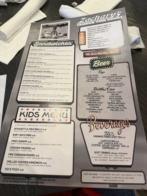 Menu photo 2 Zachary's West Long Branch, NJ