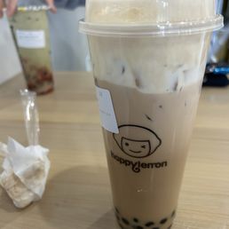 Strawberry matcha boba & milk tea boba with salted cheese crema