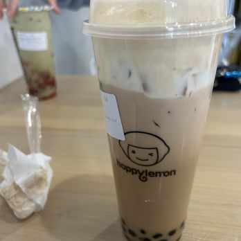 Happy Lemon - Strawberry matcha boba & milk tea boba with salted cheese crema - Bubble Tea Near Me - Olympia, Washington Happy Lemon - Strawberry matcha boba & milk tea boba with salted cheese crema - Bubble Tea Near Me - Olympia, Washington