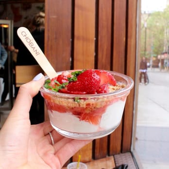 Chobani - Seasonal Special: Strawberry, Rhubarb and Mint - Coffee & Tea Near Me - New York, New York