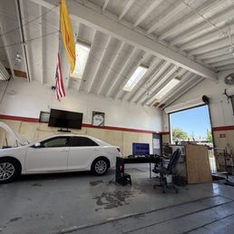 Interior of smog check place Interior of smog check place