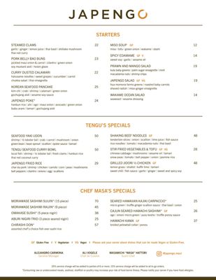 Menu photo 7 Japengo Lahaina, HI