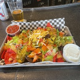 a tray of salad