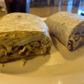 Mangy Moose Cafe - Sausage breakfast burrito - American Near Me - Manteca, California Mangy Moose Cafe - Sausage breakfast burrito - American Near Me - Manteca, California