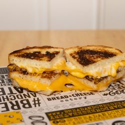 Bread and Cheese Catering - The Classic - Melty Cheddar and Provolone on Garlic Grilled Sourdough