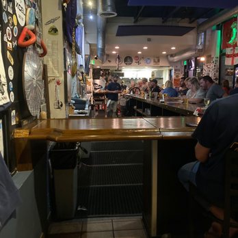 The Regal Seagull - Main bar and it's packed! Good thing they have a patio where I'm completely by myself with the game! - New American Near Me - Encinitas, California