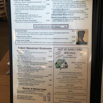 5 Spot - Menu - American Near Me - Seattle, Washington 5 Spot - Menu - American Near Me - Seattle, Washington