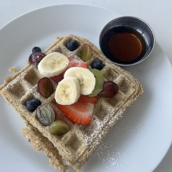 The Red Dot Vegetarian Kitchen - Multigrain waffle (comes with 2 waffles) - Vegetarian Near Me - Wurtsboro, New York The Red Dot Vegetarian Kitchen - Multigrain waffle (comes with 2 waffles) - Vegetarian Near Me - Wurtsboro, New York