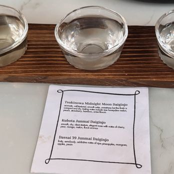 Kuro Nami - Sake flight - Japanese Near Me - San Anselmo, California Kuro Nami - Sake flight - Japanese Near Me - San Anselmo, California