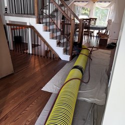 Safety King Air Duct Cleaning - Giant tubing that attaches to ducts. We're still moving in, so our house is a mess!