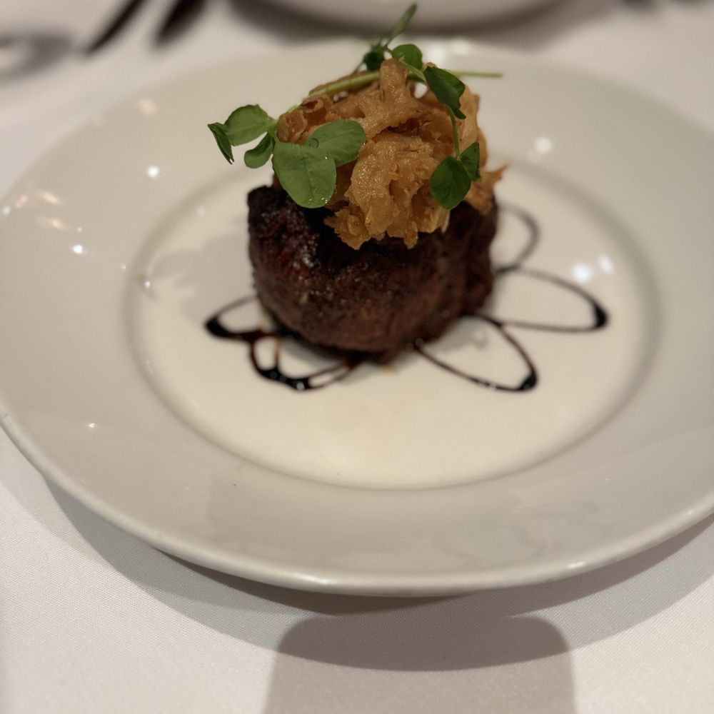 Vintage Steakhouse - 12oz filet topped with crispy onion strings - Steakhouses Near Me - Coarsegold, California Vintage Steakhouse - 12oz filet topped with crispy onion strings - Steakhouses Near Me - Coarsegold, California