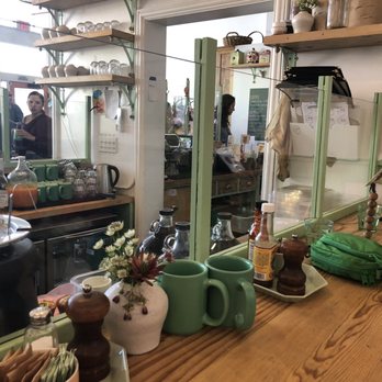 Kitchen Mouse Cafe - This is the U shaped coffee bar for folks flying solo. - Vegan Near Me - Los Angeles, California