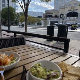 DYNAMITE SHRIMP and WHITE CORN GUACAMOLE + CHIPS