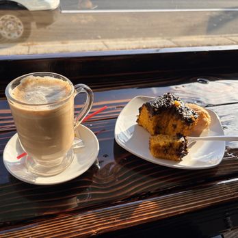 Armazém - Freshly baked Carrot cake with Coffee (Galão) - Bakeries Near Me - Williston Park, New York Armazém - Freshly baked Carrot cake with Coffee (Galão) - Bakeries Near Me - Williston Park, New York