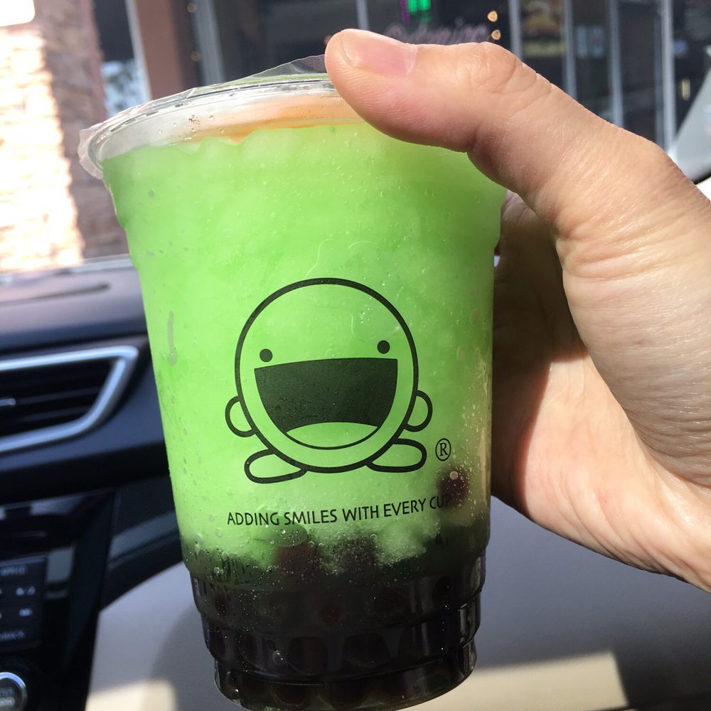 Boba Tea House - Green Apple Slush with Boba - Coffee & Tea Near Me - Riverside, California