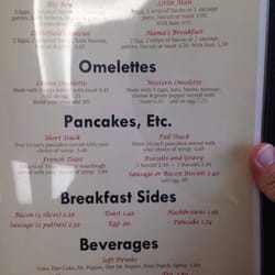 Littlefield's Café - Breakfast menu