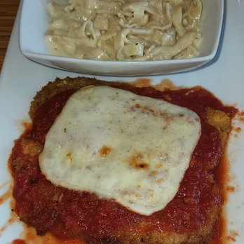 Agliolio - Eggplant Parm w/ Fettuccine Alfredo lunch special. - Italian Near Me - Boynton Beach, Florida Agliolio - Eggplant Parm w/ Fettuccine Alfredo lunch special. - Italian Near Me - Boynton Beach, Florida