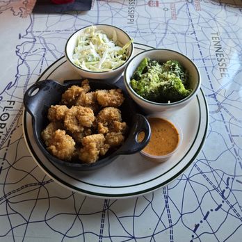 55 South - Fried Shrimp platter with Coleslaw, Broccoli with Cheese and a tasty cup of Comeback Sauce - Southern Near Me - Brentwood, Tennessee 55 South - Fried Shrimp platter with Coleslaw, Broccoli with Cheese and a tasty cup of Comeback Sauce - Southern Near Me - Brentwood, Tennessee