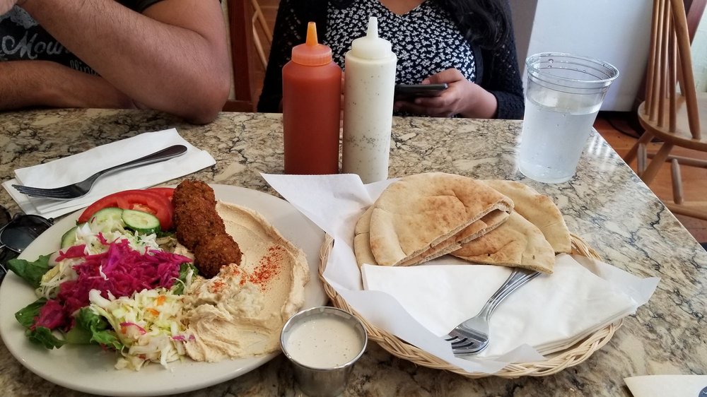 Order Falafel Platter food online from Small World Restaurant store, Napa on bringmethat.com