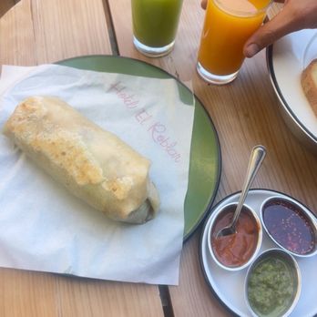 Hotel El Roblar - Room service breakfast burrito - Hotels Near Me - Ojai, California