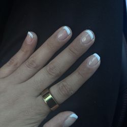 My cuticles and nails stuck to the sides.