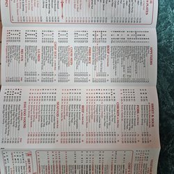 King Fong - 2024 menu