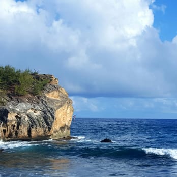Shipwreck Beach - Look closely....cliff diver! - Beaches Near Me - Poipu, Hawaii Shipwreck Beach - Look closely....cliff diver! - Beaches Near Me - Poipu, Hawaii