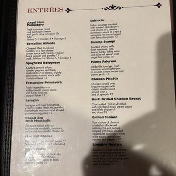 Cafe Pasta - Menu - Italian Near Me - Greensboro, North Carolina